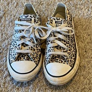 Girls Leopard Converse Size 2